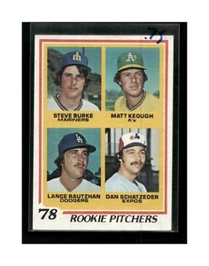 1978 Topps #709 Rookie Pitchers/Steve Burke RC/Matt Keough RC/Lance Rautzhan - Picture 1 of 4