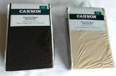 Falda de cama ajustable Cannon doble/completa, queen/rey negra, blanca o caqui Foto 1 de 4