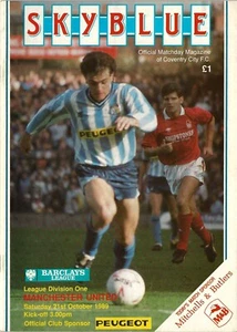 COVENTRY CITY v MANCHESTER UNITED MAN UTD LEAGUE DIVISION 1 1989/90 - Picture 1 of 1