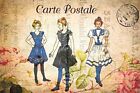 Postkarte,Französischer Vintage Shabby Chic Stil Kleider Modisch,Carte Postkarte