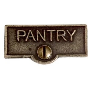 Switch Plate Tags "PANTRY" Sign Board Brass Finish Wall plate Renovators Supply - Picture 1 of 2