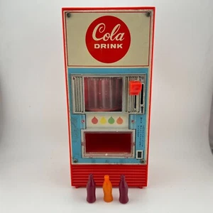 Yonezawa Cola Drink Vending Machine With 3 Cola Bottles Vintage Made In Japan - Picture 1 of 24
