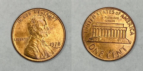 1978 P Lincoln Memorial Cent *** Free Shipping *** Cover