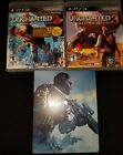 Ps3 games lot Uncharted 2 &amp; 3 &amp; Call Of Duty Ghost *Very Good Condition*