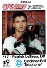 1993-94 Cincinnati Cyclones #15 Patrick LeBeau