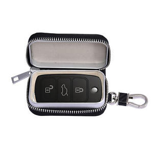 Key Fob Bag Luxury Key Fob Leather Bag With Zipper Car Rfid Signal Practical