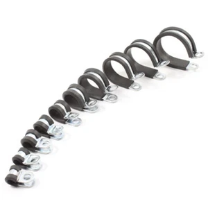 Gummi ausgekleidete ZInc beschichtete Metall P Clips - Kabelkanal Schlauch Hülse Draht - Bild 1 von 1
