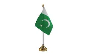Bandera de escritorio de mesa de Pakistán - 10 x 15 cm país nacional mano de Asia - Imagen 1 de 10