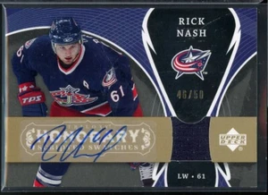 2007-08 Upper Deck Trilogy Honorary Scripted Swatches #SSRN Rick Nash 46/50 - Picture 1 of 2