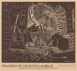 PABLO PICASSO Luncheon on the Grass 25.5" x 27.25" Lithograph 1972 Cubism Brown - Picture 1 of 1