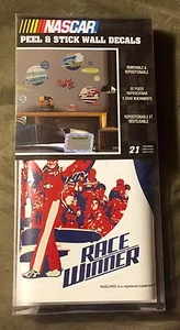 New/Sealed - 21 NASCAR Peel & Stick Wall Decals by York Wallcoverings - Picture 1 of 2