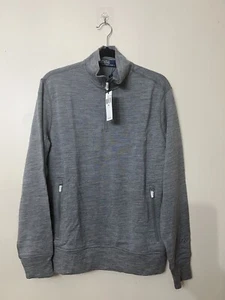 Polo Ralph Lauren Mens size L 100% wool Heather Gray 1/4 Zip Sweater $298 NWT - Picture 1 of 8