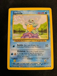 Squirtle - Base Set - 63/102 - Uncommon - Pokemon Karte - Unlimited Edition NM - Bild 1 von 2