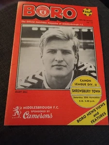 Middlesbrough V Shrewsbury Town 1985 Soccer/football Programme - Picture 1 of 2