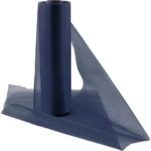 25m X 29cm Navy Organza Fabric Wedding Chair Sash Bows Table Runner Party G8/25 - Picture 1 of 1