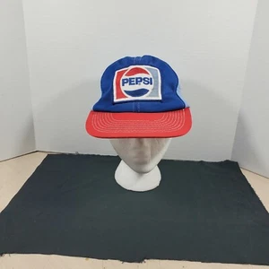 Vintage Rare 80’s Pepsi Pinwheel Mesh Snapback Trucker Hat Baby Blue Patched  - Picture 1 of 12