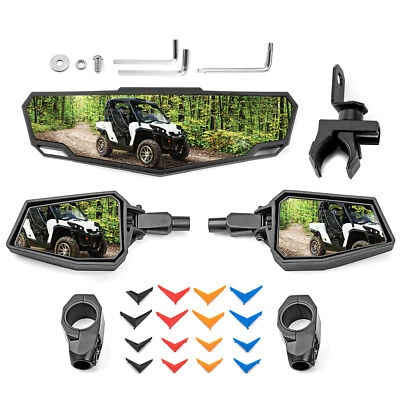 Racing UTV Rear Side & Center Mirrors For 2019+ Honda Talon 1000R 1000X 1000X-4 - Image 1 of 4