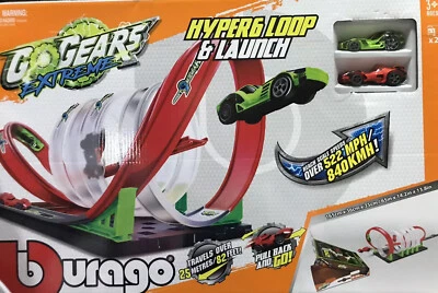 🇬🇧Bburago GOGEARS EXTREME HYPER6 LOOP & LAUNCH 2 Cars 522mph at Scale Gift - Image 1 of 4
