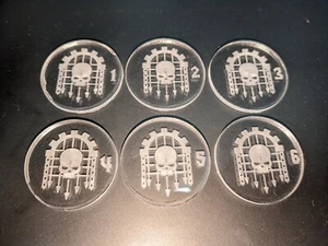 6 x Warhammer 40k Objective Markers 40mm - Legio Mortis - Imagen 1 de 2