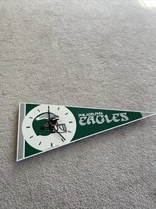 Vintage Philadelphia Eagles 1988 Pennant Wall Clock Tip Missing - Picture 1 of 5