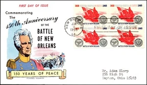 Scott 1261 5 Cents New Orleans Fluegel FDC typisierter Adressblock pflanzlich 1261-19 - Bild 1 von 2
