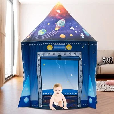 TABLES-AND-CHAIRS Pop Up Tents Rocket Ship Play Tent Indoor Outdoor Games Playhouse for Kids Boys