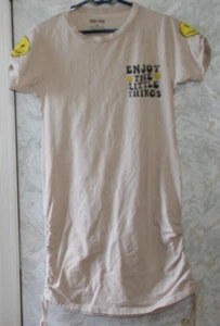 NWOT ON FIRE ENJOY LITTLE THINGS stretch dress.Size Medium.Beige.Graphic prints - Picture 1 of 2