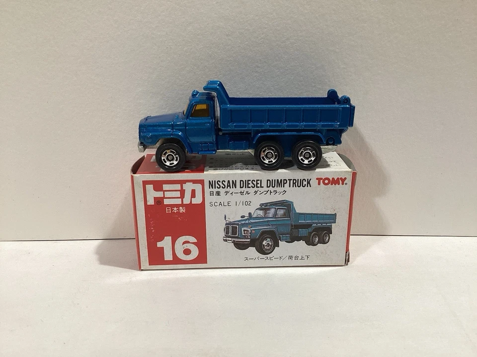 TOMICA 16 Nissan Diesel Dump Truck 1:102 Japan BLUE HTF - Image 1 of 3