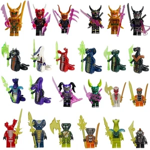 24pc Ninjago Minifigure Set Serpentine Chal Snake White Pythor Skalidor Venomari - Picture 1 of 24