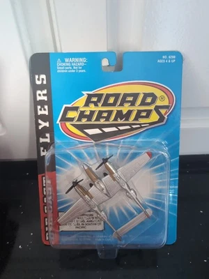 Die Cast Flyers P-38J Lightning Military Airplane Replicas Road Champs ‘97 - Image 1 of 4
