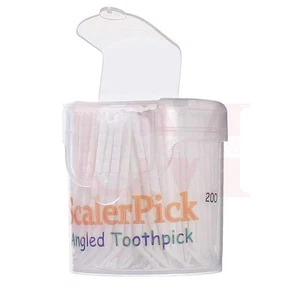 Angled toothpick Scalerpick White Plastic Household Teeth Cleaning Curved...  - Picture 1 of 6