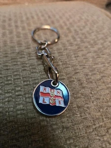 Keyring Metal Vehicle Transport Sea Boat RNLI England Flag Lifeboat - Picture 1 of 3