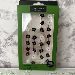 Kate Spade Protective Magsafe Case iPhone 15 Pro Max black and white Flowers New - Picture 1 of 4