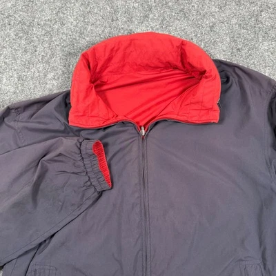 Chaqueta Zegna Mediana Roja Gris Deportiva Reversible Sudadera con Capucha Cremallera Completa Abrigo Nylon Para Hombre Foto 1 de 4
