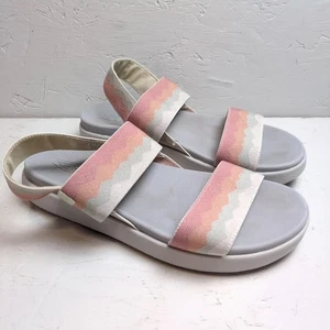 Keen Womens 10 M Elle Backstrap Platform Open Toe Sandals Pink Orange Blue - Picture 1 of 9