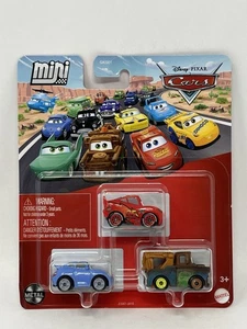 Disney Pixar Cars Mini Racers  McQueen Sally & Mater 3 Pack New 3+ Years - Picture 1 of 2