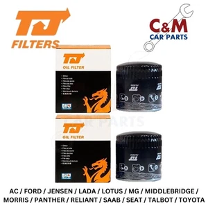 OIL FILTER PAIR fits FORD CORTINA MK 3 4 & 5 1.6 & 2.0 Pinto Engine - TJ FILTERS - Picture 1 of 6