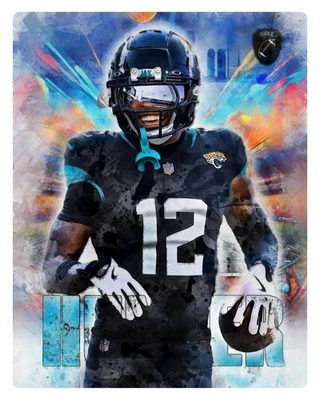 Travis Hunter Draft 1 8x10 Art Photo Print John Rudolph Signed Jaguars - Image 1 of 2