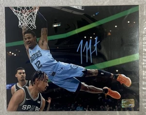 Foto firmata Ja Morant autografata 8x10 Memphis Grizzlies foto BASKETBALL COA  - Foto 1 di 5