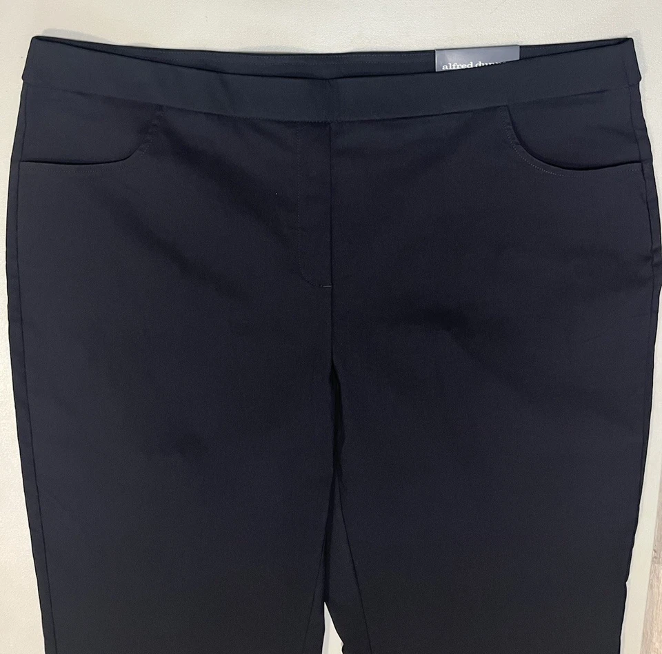 Alfred Dunner Slimming Tummy Control Black Pull on Allure Pants Size 22w