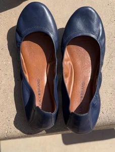 Lucky Brand Women's Navy Blue Ballet Flats Shoes Size 8 1/2 - Emmie Model - Picture 1 of 5