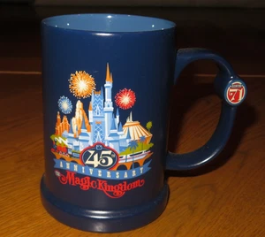 WALT DISNEY WORLD WDW Extra Large Blue 45th ANNIVERSARY Sturdy MUG - Picture 1 of 6
