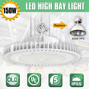 DLC 150W UFO LED High Bay Warehouse Factory Workshop Industrial Light 21000LM - Picture 1 of 21