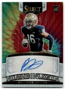 2023 Panini Select Draft Tie Dye Brandon Joseph Auto 21/25 Notre Dame - Picture 1 of 2