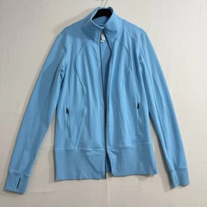 Lululemon Womens Nice Asana Jacket Blue Moon Size 12 Yoga *No Zipper - Picture 1 of 11