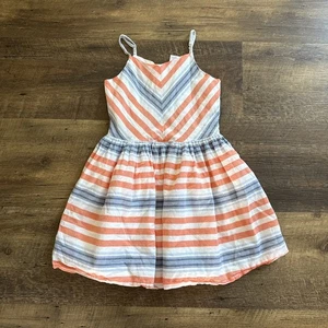 Gymboree Size 8 Sun Dress Easter Spring Summer Tank Striped Chevron Multicolor - Picture 1 of 3