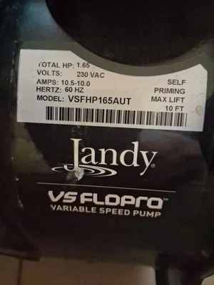 Jandy Zodiac FloPro R0497800 VSFHP 165AUT Pump Body Pump Housing - - Image 1 of 4