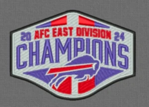 2024 BUFFALO BILLS AFC EAST CHAMPIONS HIERRO EN PARCHE BORDADO - Imagen 1 de 1