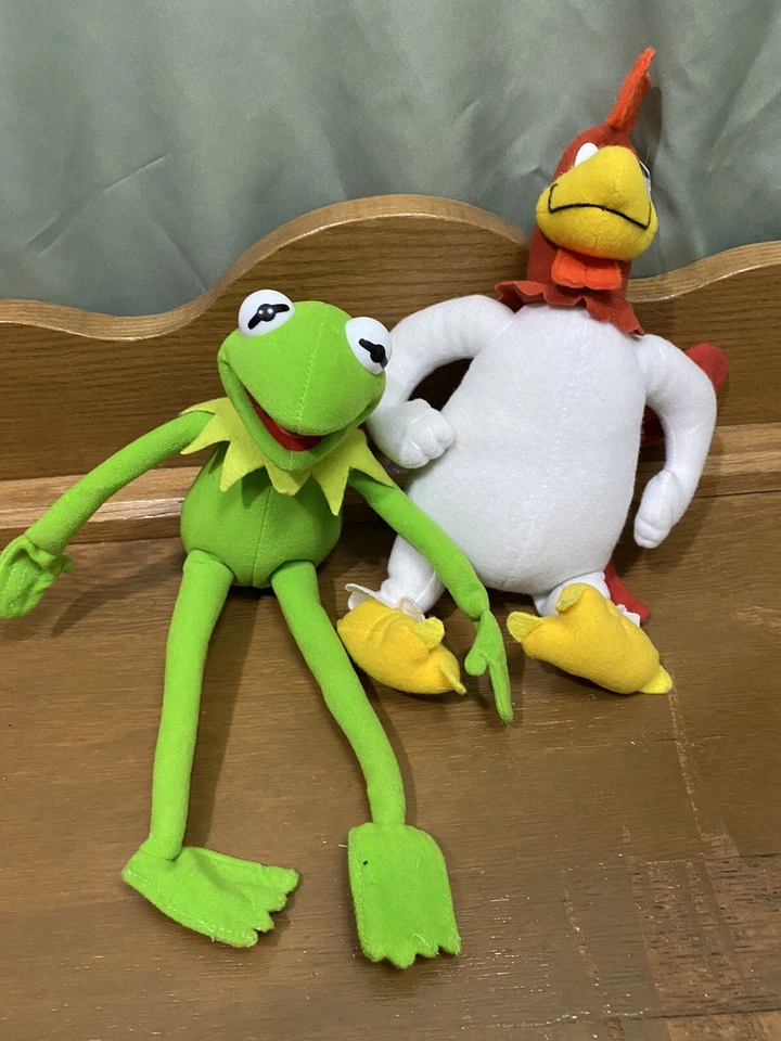 Lote De Colección Peluche Kermit the Frog Jim Henson Muppet Applause ☼ Foghorn Leghorn Foto 1 de 4