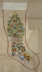 22" CHRISTMAS STOCKING Needlepoint Tramme Kit: Christmas Tree and Gifts - Picture 1 of 4